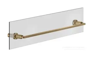 Полотенцедержатель Gessi Inciso, 600 мм, для крепления на стекло, цвет Warm Bronze Brushed PVD