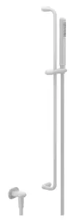 Штанга Gessi Goccia, в комплекте с ручной лейкой, шлангом и вывод воды, цвет Matte White