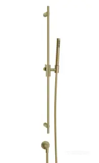 Штанга Anello Gessi, h900 мм, с душевой лейкой и отводом воды, цвет Brass Brushed PVD