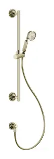 Штанга Gessi Venti20, с душевой лейкой, шлангом, выводом воды, цвет Brass PVD