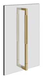Ручка двери душевого ограждения Gessi Shower G, двойная, 450 мм, цвет Brushed Brass PVD