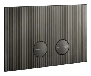 Клавиши смыва Gessi с панелью Rigato, для унитаза, к инсталляции Geberit (Geberit Sigma 8 и Geberit Sigma 12), цвет Black Metal Brushed PVD