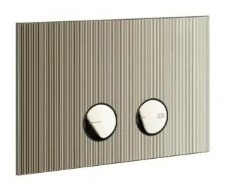 Клавиши смыва с панелью Gessi Rigato, для унитаза, к инсталляции Geberit (Geberit Sigma 8 и Geberit Sigma 12), цвет Nickel PVD