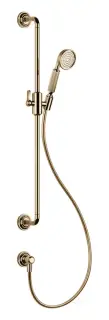 Штанга Gessi Venti20, с душевой лейкой, шлангом и выводом воды, h800 мм, цвет Warm Bronze PVD