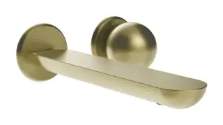 Смеситель для раковины Gessi Perle настенный, для раковины Brushed Brass PVD