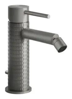 Смеситель для биде Gessi316, с донным клапаном, цвет Steel Brushed
