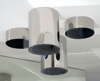 Верхний душ Gessi Segni Tondo, Ø218xH270 мм, для монтажа в потолок, цвет Mirror Steel