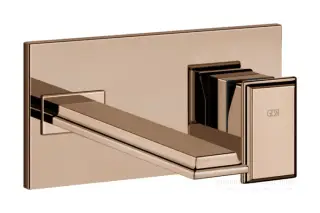 Смеситель для раковины Gessi Eleganza, встраиваемый, однорычажный, длинный излив, цвет Brushed Copper PVD