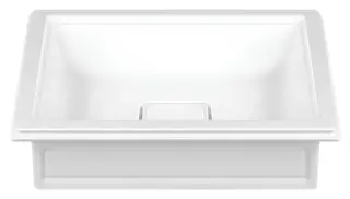 Раковина Gessi Eleganza, 560х420 мм, накладная, без перелива, цвет White