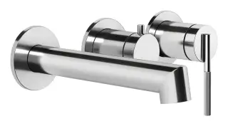 Смеситель для ванн Gessi Ingranaggio, настенный, с изливом, внешние части, цвет Chrome