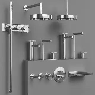 Смеситель для ванны Gessi Anello, настенный, с изливом и переключателем, встраиваемый, цвет Chrome