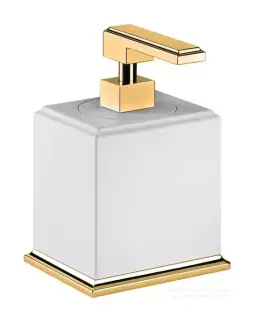 Дозатор Gessi Eleganza, настольный, 115х95xH179 мм, белый/Copper Brushed PVD