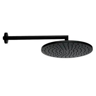Верхний душ Cosmo Ø 280 mm с кронштейном 400 mm, черный матовый