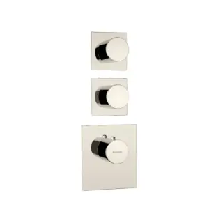 Смеситель для ванны/душа, настенный, термостатический, цвет: Brushed Nickel