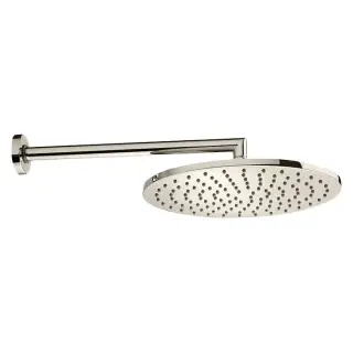 Верхний душ Ø28см., с кронштейном 40см., настенный, цвет: Brushed nickel