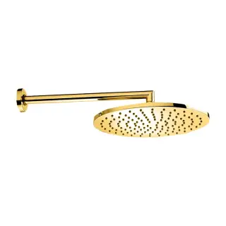Верхний душ Ø28см., настенный, 1 режим, цвет: Brushed Gold PVD