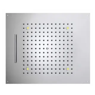 Верхний душ 57x47см, с 4 LED RGB, 2 режима, потолочный, цвет: хром