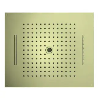 /4 Верхний душ 570 x 470 mm, 4 режима (дождь, каскад, водопад моноструя), цвет: золото