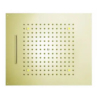 /2 Верхний душ 570 x 470 мм, с 4 LED RGB, 2 режима (дождь, каскад), блок питания/управления, Cromoterapia, цвет: золото