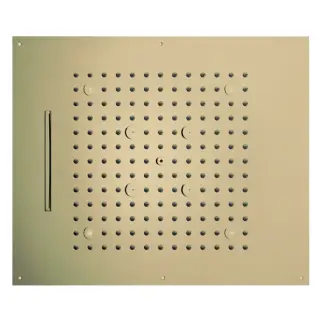 /3 Верхний душ 570 x 470 мм, 3 режима (дождь, каскад, туман), с 4 LED (белый), блок питания/управления, цвет: античная бронза