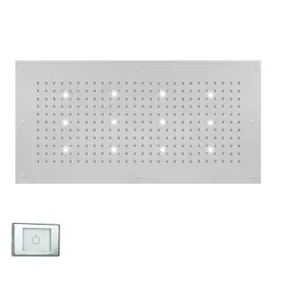 DREAM-XL RECTANGULAR Верхний душ 1000 x 500 мм, с 12 LED (белый), блок питания/управления, цвет: хром