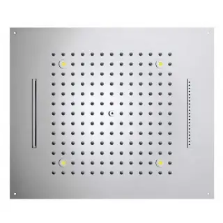 /3 Верхний душ 570 x 470 мм, с 4 LED RGB, 3 режима (дождь, каскад, водопад), блок питания/управления, Cromoterapia, цвет: хром