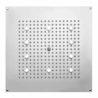-CUBE Верхний душ 470 x 470 мм, с 10 LED (белый), блок питания/управления, Cromoterapia, цвет: хром