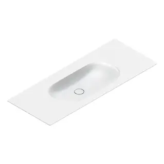 Раковина консоль 125x50см, без отв., цвет: белый матовый