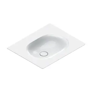 Раковина консоль 60x50см, без отв., цвет: белый глянцевый