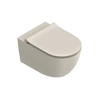 Унитаз подвесной 55x35см, безободковый, смыв Tornado, покрытие Twinglaze+, цвет: Sabbia Satinato