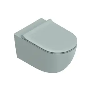 Унитаз 55x35см., подвесной, безободковый, Tornado, Cataglaze+, цвет: Acqua satinato