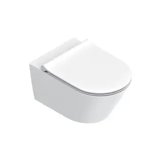 Zero Унитаз подвесной 55x35см, безободковый, смыв Silentech 3.0, покрытие Cataglaze+, цвет: белый матовый