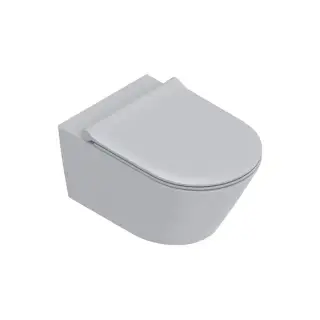 Zero Унитаз подвесной 55x35см, безободковый, смыв Silentech 3.0, покрытие Cataglaze+, цвет: cemento satinato