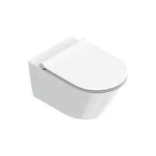 Zero Унитаз подвесной 55x35см, безободковый, смыв Silentech 3.0, покрытие Cataglaze+, цвет: белый глянцевый
