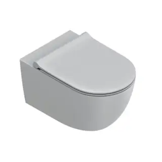 Унитаз подвесной 55х35см, безободковый, смыв Tornado, покрытие Twinglaze+, цвет: Cemento Satinato