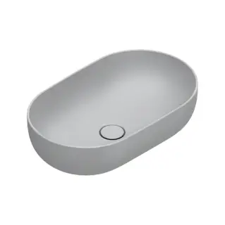 Раковина 60x37см накладная, без отв., цвет: Cemento Satinato