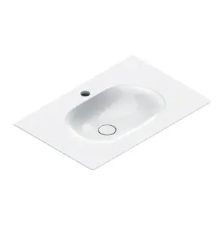 Раковина консоль 75x50см, с 1 отв., цвет: белый глянцевый