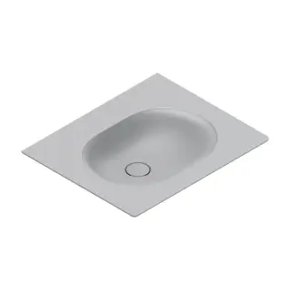 Раковина консоль 60x50см, без отв., цвет: Cemento Satinato