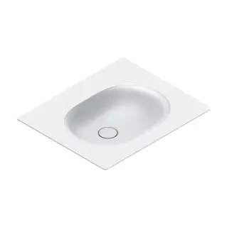 Раковина консоль 60x50см, без отв., цвет: белый матовый