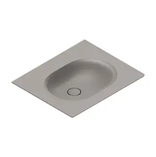 Раковина консоль 60x50см, без отв., цвет: Tortora Satinato