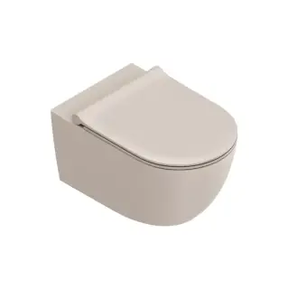 Унитаз подвесной 55x35см, , безободковый, смыв Tornado, покрытие Twinglaze+ цвет: Seta Satinato