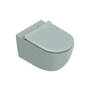 Унитаз подвесной 55x35см, безободковый, смыв Tornado, покрытие Twinglaze+, цвет: Aqua Satinato