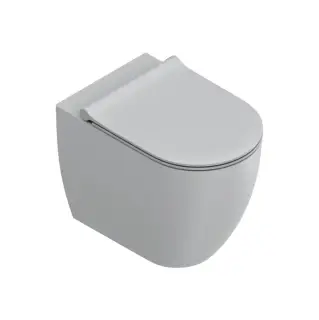Унитаз напольный 54x35см, безободковый, смыв Tornado, покрытие Twinglaze+, цвет: Cemento Satinato