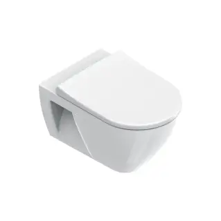 Унитаз подвесной 54x35см, безободковый, смыв Tornado, покрытие Cataglaze+, цвет: белый глянцевый