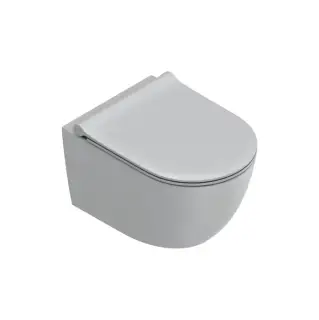 Унитаз подвесной 50x35см, безободковый, смыв Tornado, покрытие Twinglaze+, цвет: Cemento Satinato