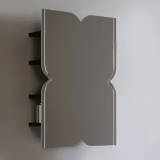 Papillon cabinet Зеркало шкаф 55xh80x14cм, с деревянными полкам