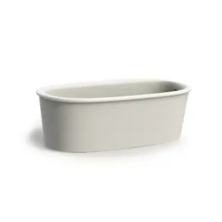 Ванна 175.7х54,55х89.7 см, из WHITE TEC PLUS, с донным клапаном с крышкой из WHITE TEC, отдельностоящая, цвет: белый