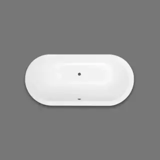 Ванна встроенная чугунная овальная 170x80xh46 cм, цвет: белый