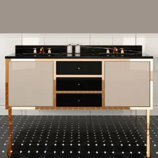 3, Комплект мебели, напольный, Цвет: warm grey/deep black/oro