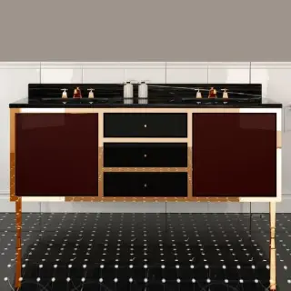 3, Комплект мебели, напольный, Цвет: prune/deep black/oro